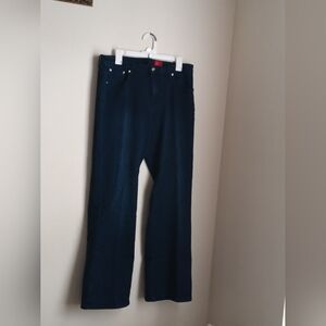 V Christina Jeans Women 12 Navy Blue Flare Academia Versatile Western Elegant